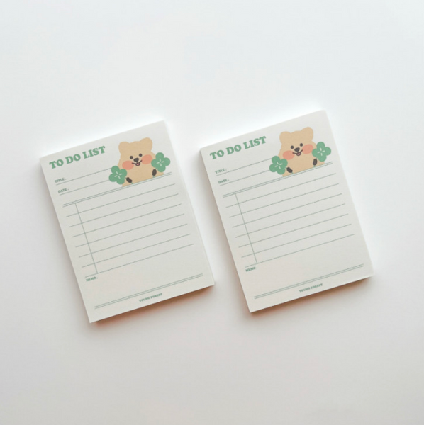 [YOUNG FOREST] Clover Baby Quokka To Do List Memopad