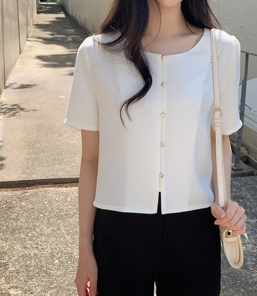 [CHERRYKOKO] [MADE, CRKO] Soft Round Blouse