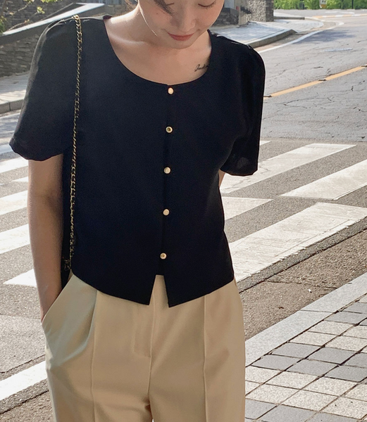 [CHERRYKOKO] [MADE, CRKO] Soft Round Blouse