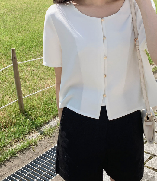 [CHERRYKOKO] [MADE, CRKO] Soft Round Blouse