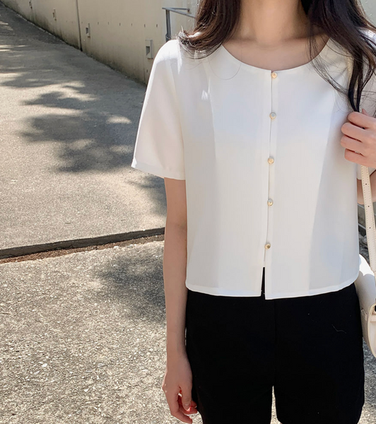 [CHERRYKOKO] [MADE, CRKO] Soft Round Blouse