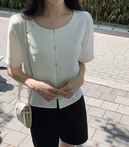 [CHERRYKOKO] [MADE, CRKO] Soft Round Blouse