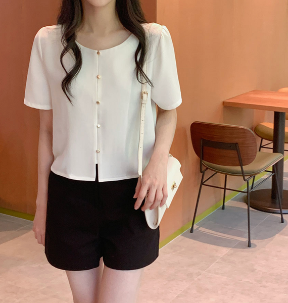 [CHERRYKOKO] [MADE, CRKO] Soft Round Blouse