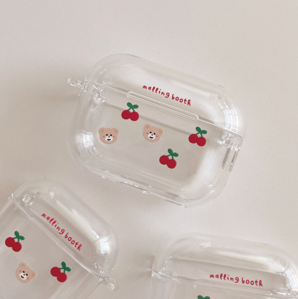 [malling booth] Bebe Cherry Pattern Airpods Case