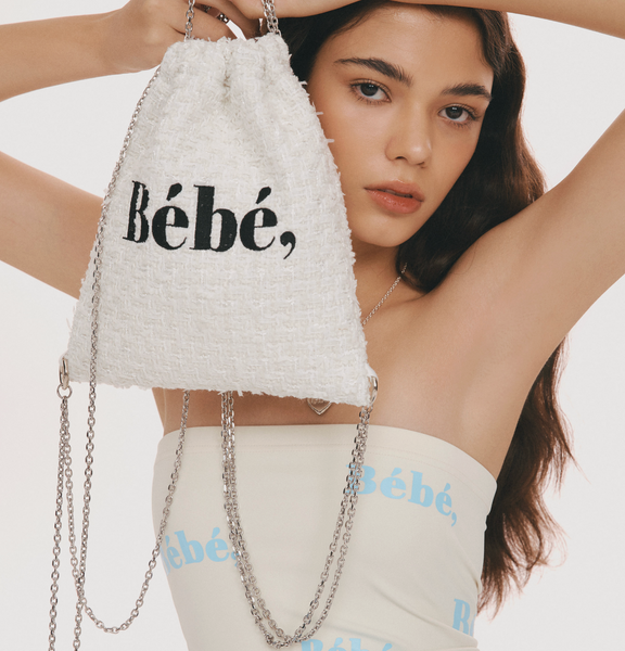 [NOIRNINE] Bébé Tweed Chain String Bag (3Colours) (PRE-ORDER)