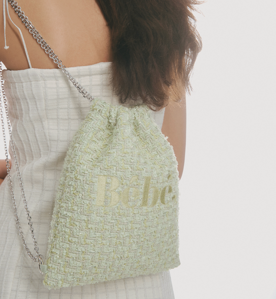 [NOIRNINE] Bébé Tweed Chain String Bag (3Colours) (PRE-ORDER)