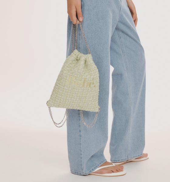 [NOIRNINE] Bébé Tweed Chain String Bag (3Colours) (PRE-ORDER)