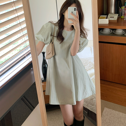 [perbit] Puff Mini Dress