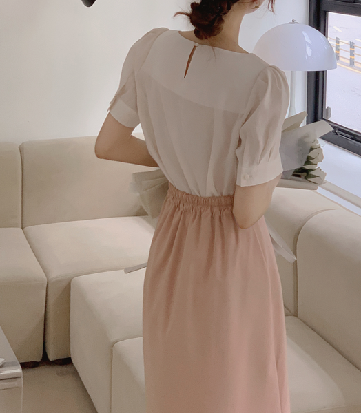 [EVERY MORNING] May Heart Neck Blouse