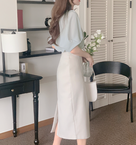 [EVERY MORNING] Rose Puff Blouse