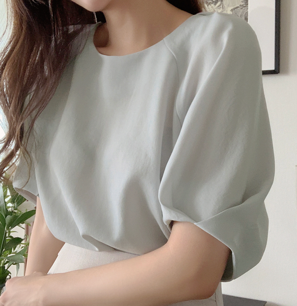 [EVERY MORNING] Rose Puff Blouse