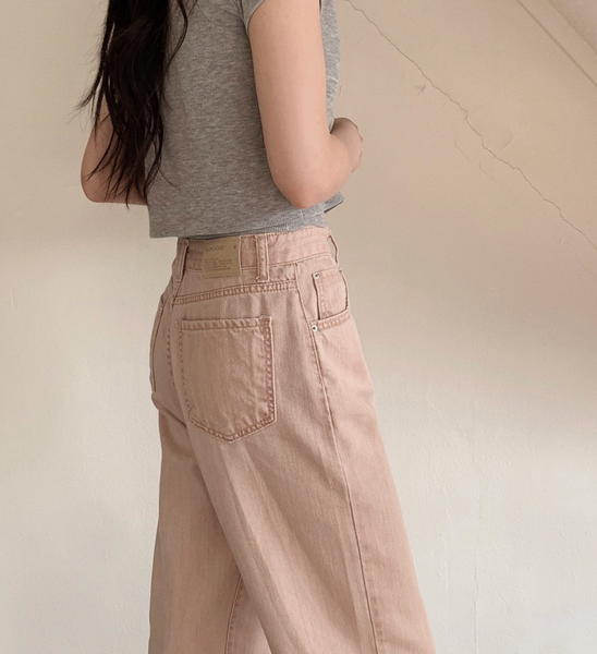 [SLOWAND] # SLOWMADE Today Peach Beige Denim Pants