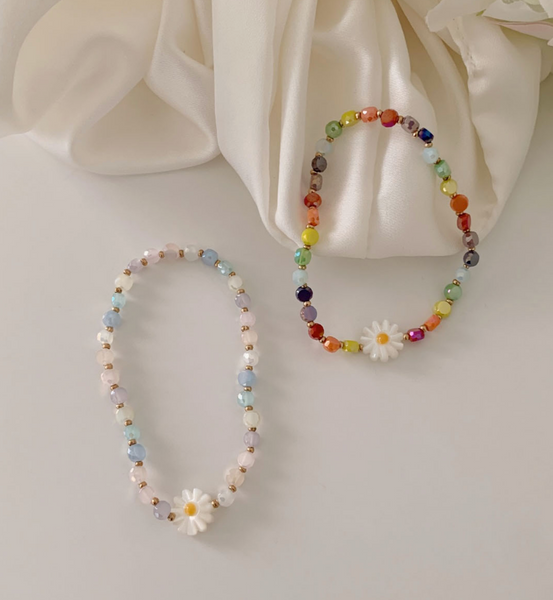 [SOYE PI-NE] Sunshine Daisy Crystal Beads Bracelet