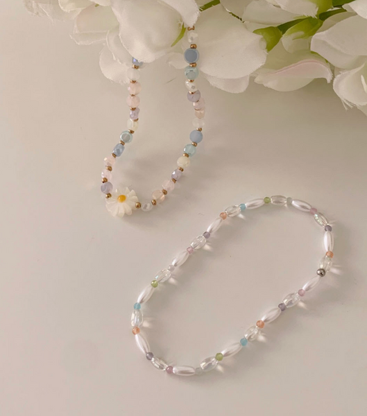 [SOYE PI-NE] Sunshine Daisy Crystal Beads Bracelet