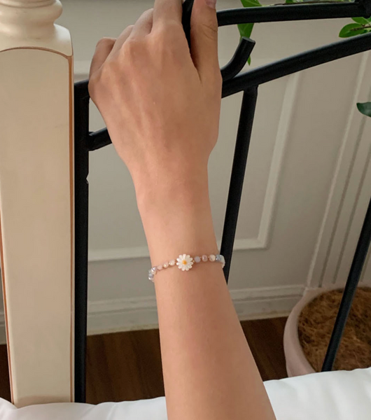 [SOYE PI-NE] Sunshine Daisy Crystal Beads Bracelet