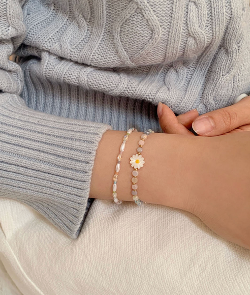 [SOYE PI-NE] Sunshine Daisy Crystal Beads Bracelet