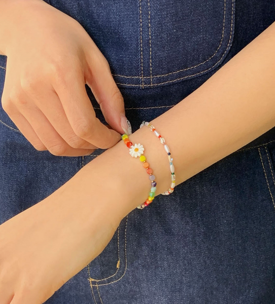 [SOYE PI-NE] Sunshine Daisy Crystal Beads Bracelet