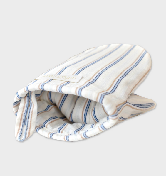 [unfold] Stripe Oven Mitt (Blue)