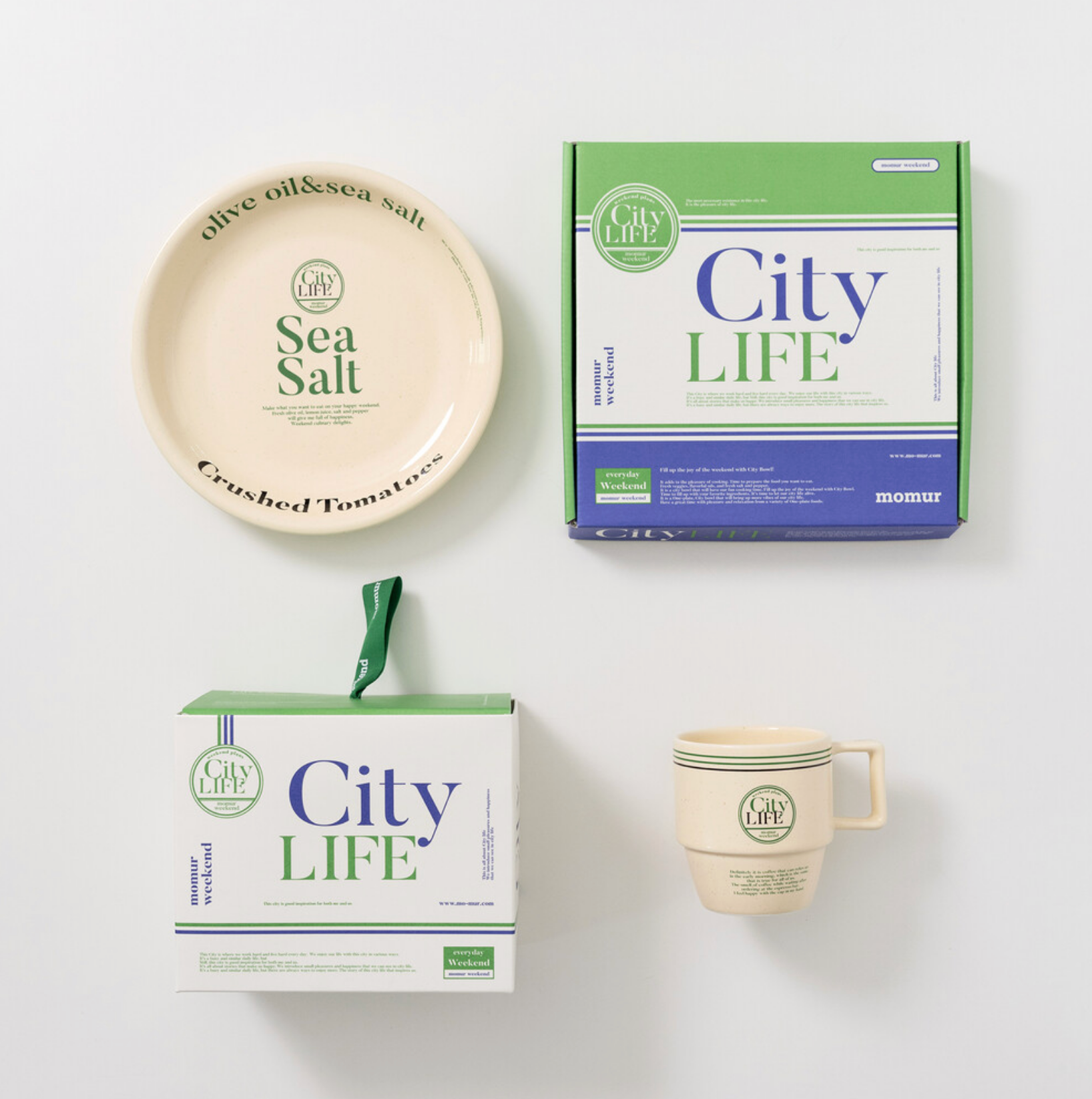 [momur] [weekend 6] Mug & City Bowl Set (Butter)