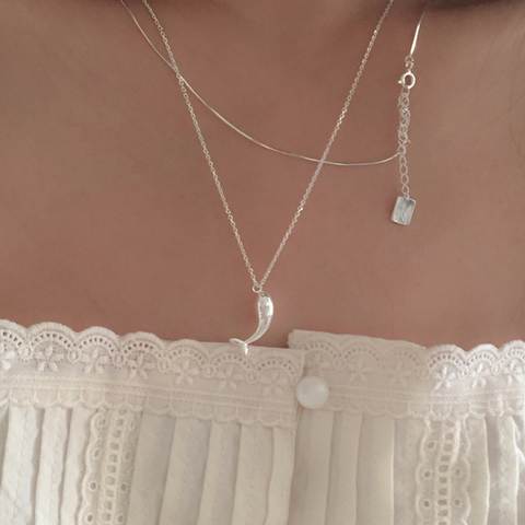 [moat] Dolphin Necklace (silver925)