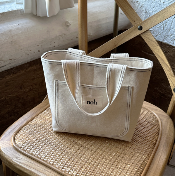 [noh] Stitch Tote Bag (Ivory/ Black)