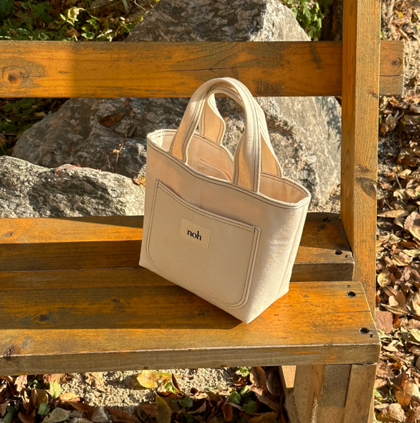 [noh] Stitch Tote Bag (Ivory/ Black)