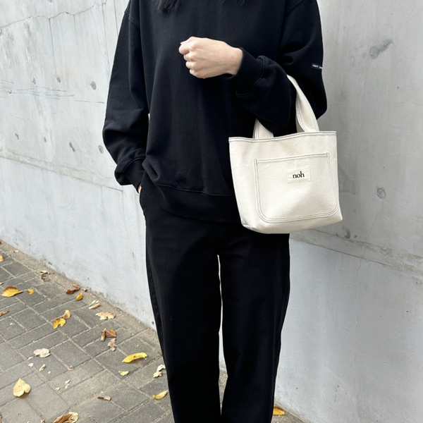 [noh] Stitch Tote Bag (Ivory/ Black)