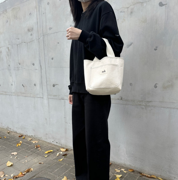 [noh] Stitch Tote Bag (Ivory/ Black)