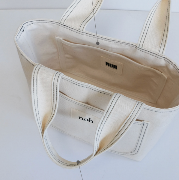 [noh] Stitch Tote Bag (Ivory/ Black)