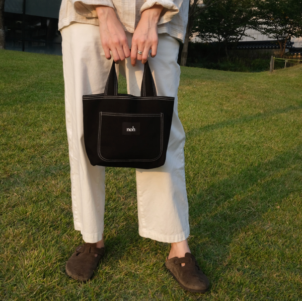 [noh] Stitch Tote Bag (Ivory/ Black)