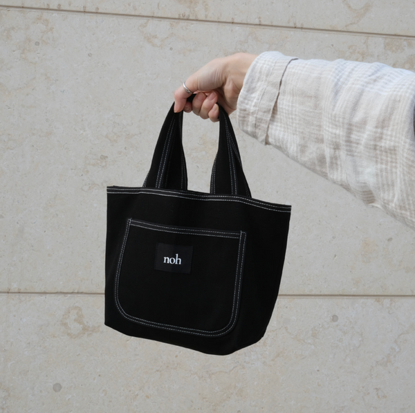 [noh] Stitch Tote Bag (Ivory/ Black)