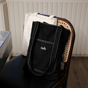 [noh] Stitch Book Bag (Ivory/ Black)