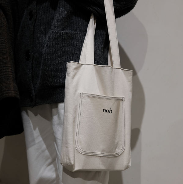 [noh] Stitch Book Bag (Ivory/ Black)