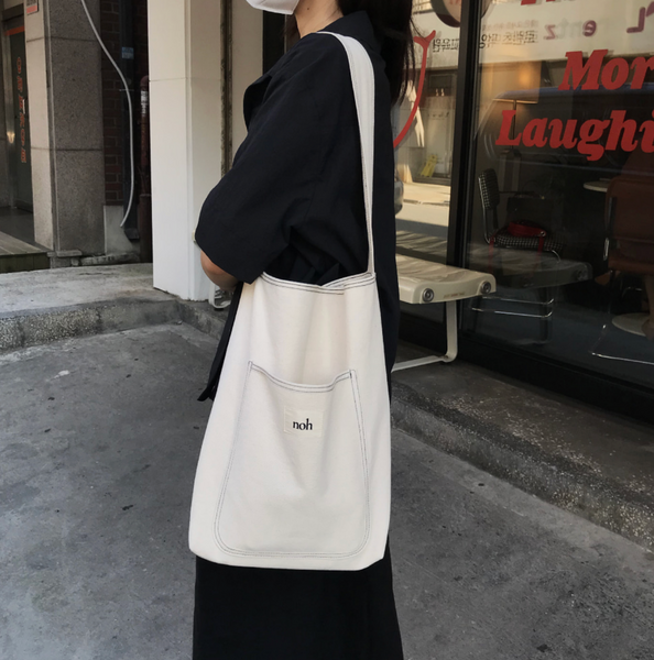 [noh] Stitch Line Bag (Ivory/ Black)