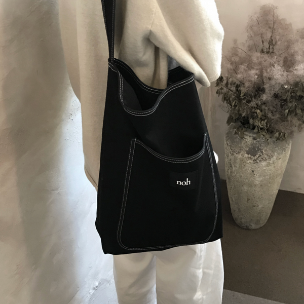 [noh] Stitch Line Bag (Ivory/ Black)