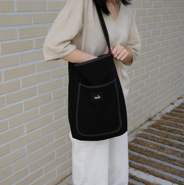 [noh] Stitch Line Bag (Ivory/ Black)