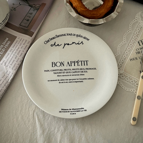 [MAMANAUBE] de Paris, Bon appétit Plate