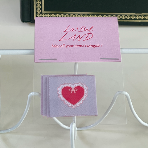 [La*Bel LAND] Lace Heart Label - Violet (4ea)