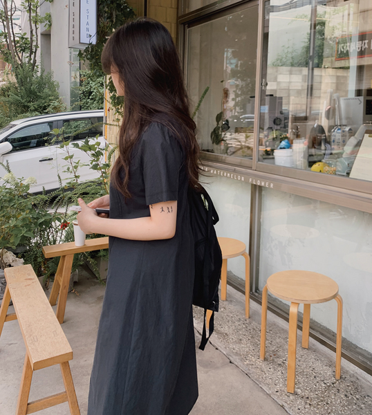 [SLOWAND] # SLOWMADE Semi-Line Shirt Dress