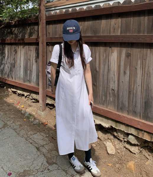 [SLOWAND] # SLOWMADE Semi-Line Shirt Dress