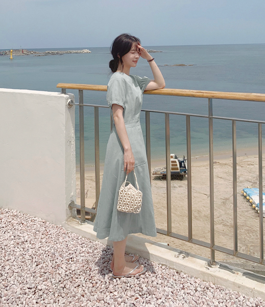 [SLOWAND] # SLOWMADE Daily Summer Linen Dress