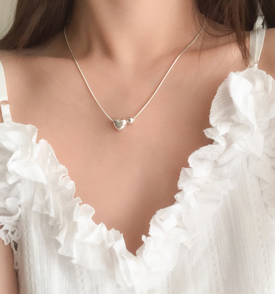 [moat] Dear Heart Necklace (silver925)