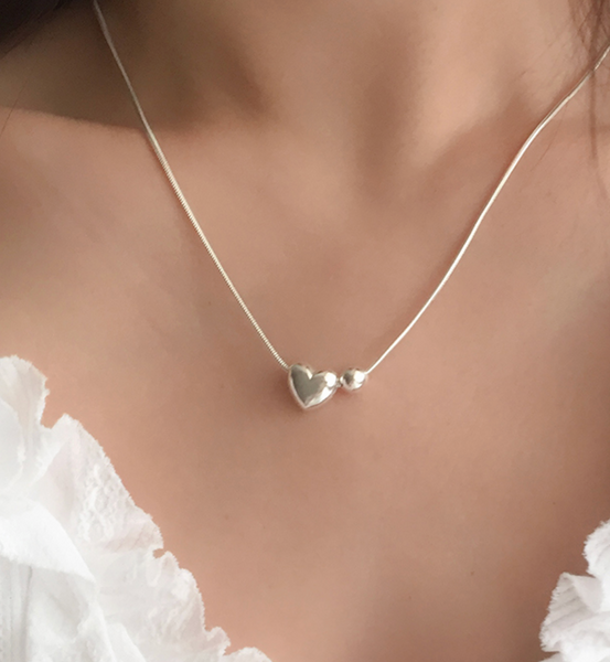 [moat] Dear Heart Necklace (silver925)