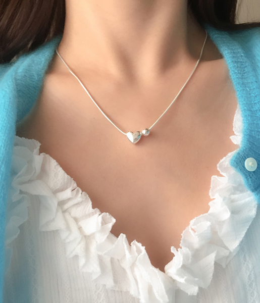 [moat] Dear Heart Necklace (silver925)