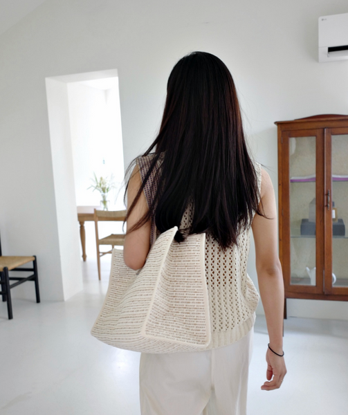 [unfold] Woven Shopper Bag (Ivory)