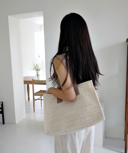 [unfold] Woven Shopper Bag (Ivory)