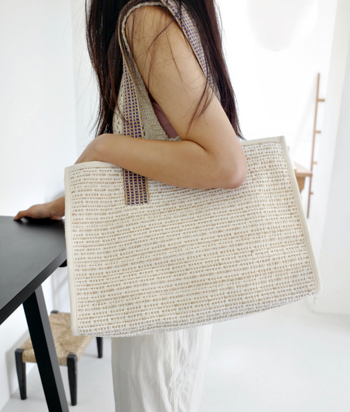 [unfold] Woven Shopper Bag (Ivory)