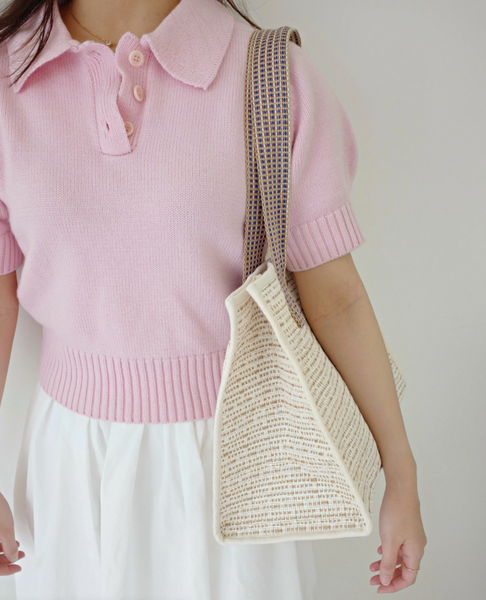 [unfold] Woven Shopper Bag (Ivory)