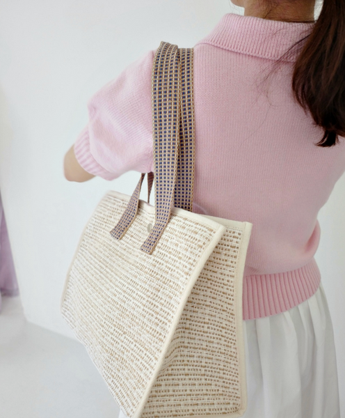 [unfold] Woven Shopper Bag (Ivory)