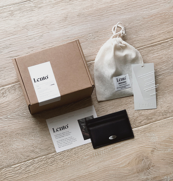 [SLOWAND] # LENTO Minimal Card Wallet (Cowhide)